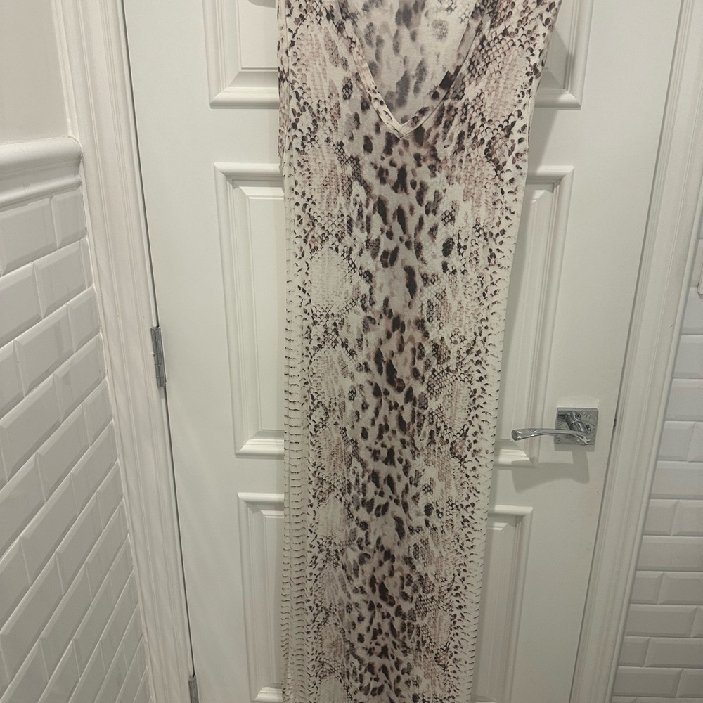 Haute Hippie Snake Print V Neck Dress Size XS